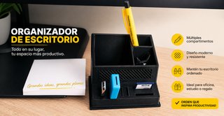 Organizador de Escritorio Negro