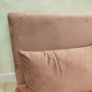 Sofá Cama 2 Plazas SKLUM Rosa Terciopelo