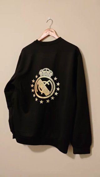 Sudadera Real Madrid Negra con estrellas