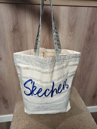 Bolso Tote Skechers Lona Rayas