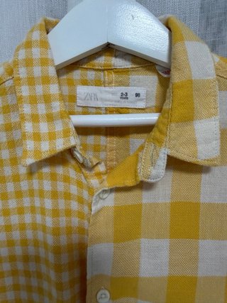 Camisa Zara cuadros amarilla