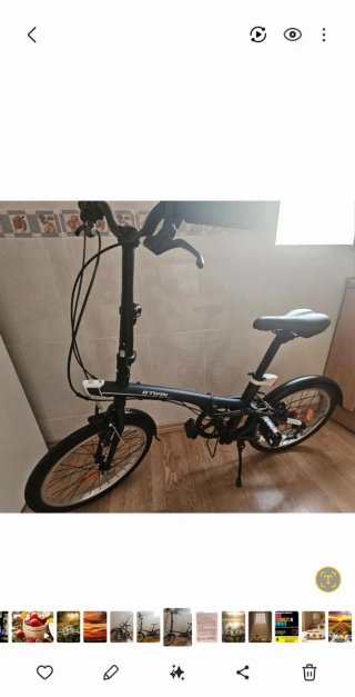 Bicicleta plegable B'TWIN negra