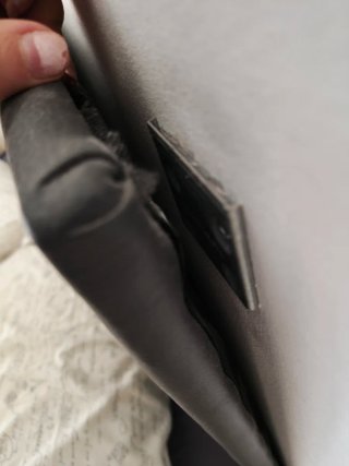 Cabecero Cama Polipiel Negro/Gris 135cm