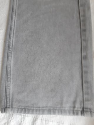Pantalón vaquero gris claro pierna recta Talla XS