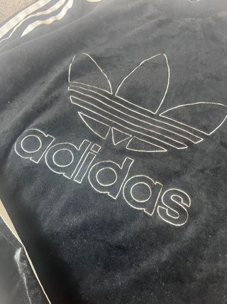 Conjunto Adidas Terciopelo Y2K Negro
