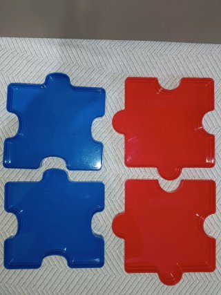 Separadores Piezas Puzzle Azul y Rojo