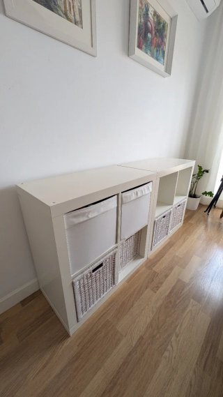 2 Estanterías Kallax Ikea 2x2 Blancas