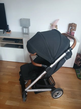 Carro de bebé Musty negro y marrón