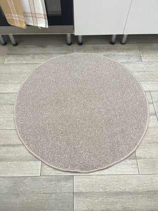 Alfombra Redonda Beige/Gris 100cm