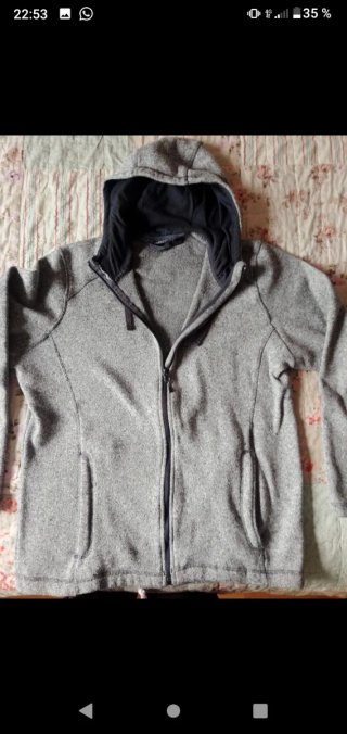 Sudadera gris con capucha Talla L