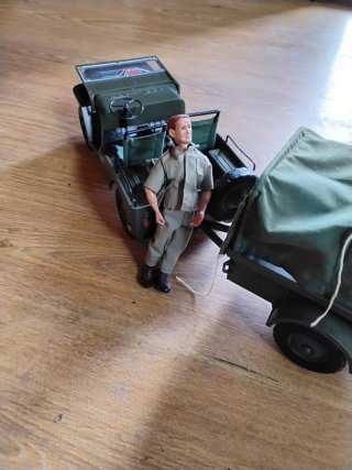 Madelman Jeep y Remolque original 1 generacion