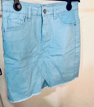 Falda vaquera azul Talla S