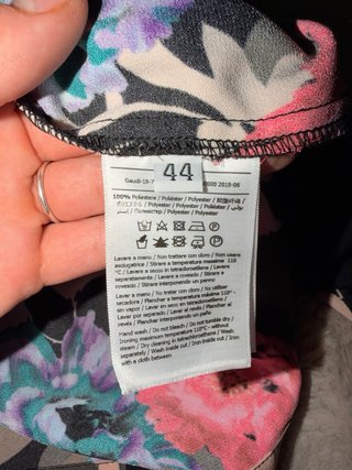 Blusa Gaudì floreale nera taglia S
