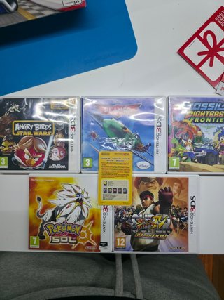 Nintendo 2DS y Caja + Juegos + Accesorios