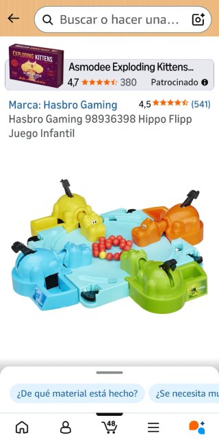 Juego Hippo Flipp Tragabolas Hasbro Gaming