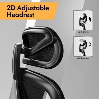 Silla de oficina ergonómica negra y plateada
