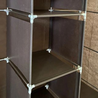 Armario Vestidor Tela 170x127x45 Cm Marrón NUEVO