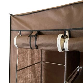 Armario Vestidor Tela 170x127x45 Cm Marrón NUEVO