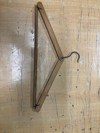 Percha plegable madera y metal