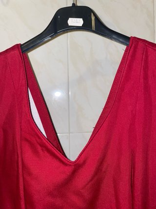 Vestido Flamenca Rojo con Volantes con magas