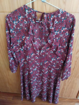 Vestido sfera floral rojo talla M