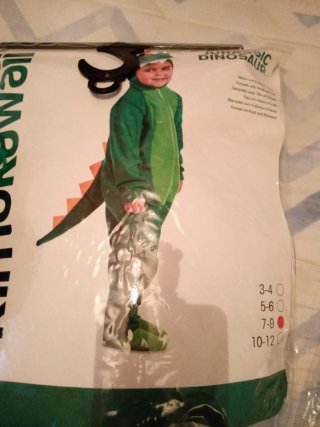 Disfraz de Dinosaurio Verde Talla 10años