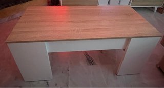 Mesa de centro madera y blanco