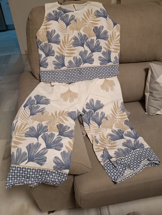 Conjunto Lino Camisa y Pantalón Talla L