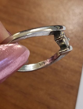 Anillo Plata con Circonita, ajustable