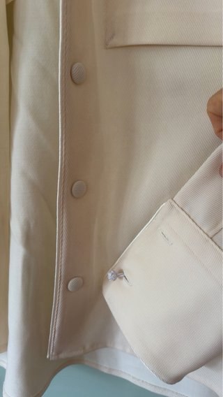 Camisa Hugo Boss Bege com Zíper