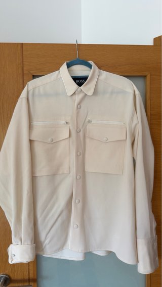 Camisa Hugo Boss Bege com Zíper