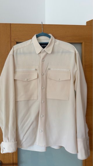Camisa Hugo Boss Bege com Zíper