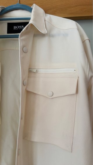 Camisa Hugo Boss Bege com Zíper