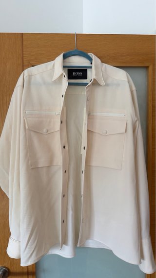 Camisa Hugo Boss Bege com Zíper