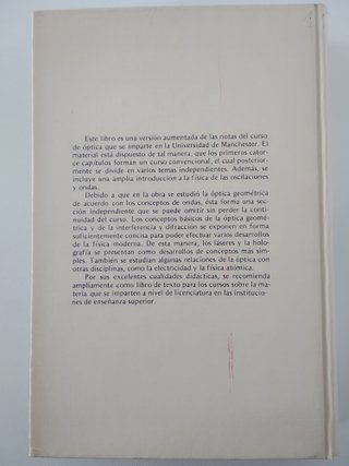 Libro "Óptica" 1979