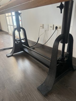 Mesa de arquitecto madera y metal