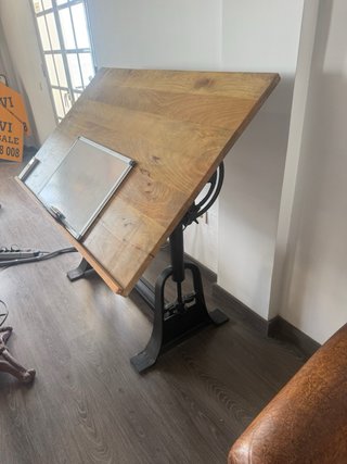 Mesa de arquitecto madera y metal