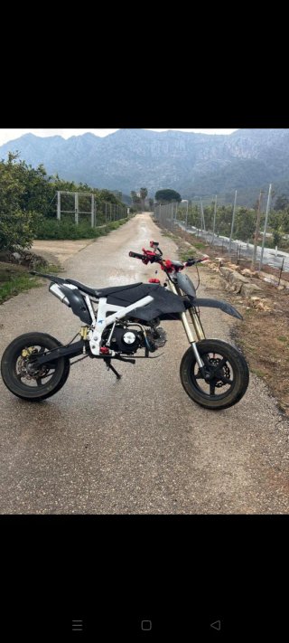Mini Moto 125cc Motocross Negra y Roja
