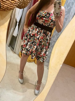 Vestido palabra de honor floral Madonna Talla L