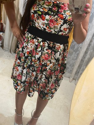 Vestido palabra de honor floral Madonna Talla L