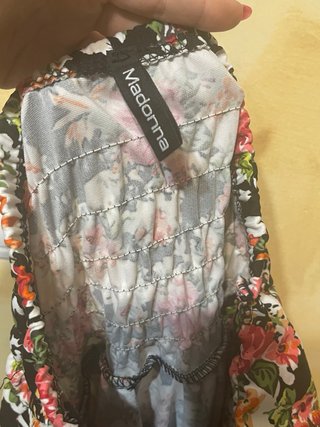Vestido palabra de honor floral Madonna Talla L