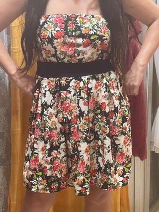 Vestido palabra de honor floral Madonna Talla L