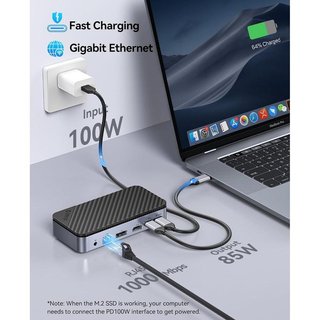 Docking Station USB C 12en1 SSD M.2 ORICO NUEVO