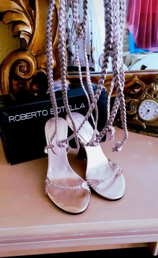 Sandalias Roberto Botella Piel Rosa empolvado Meta