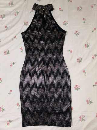 Vestido fiesta lentejuelas zig-zag