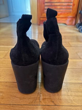 Botines Negros tacón plataforma talla 41 ante