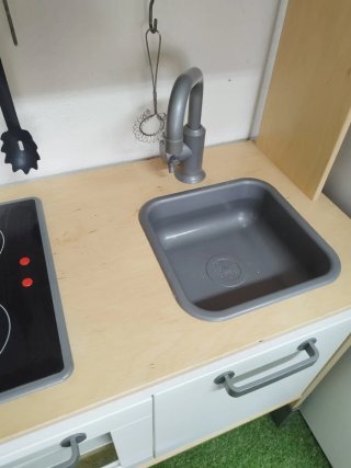 Cocina de Juguete Madera Beige/Crudo