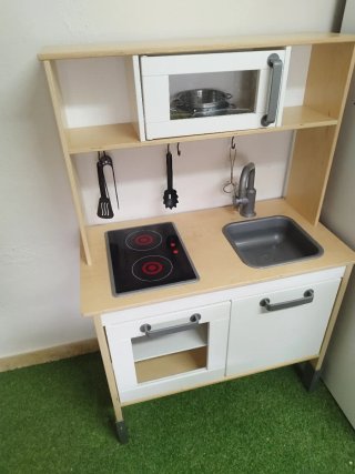 Cocina de Juguete Madera Beige/Crudo