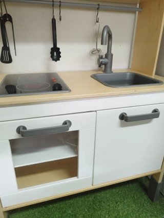 Cocina de Juguete Madera Beige/Crudo