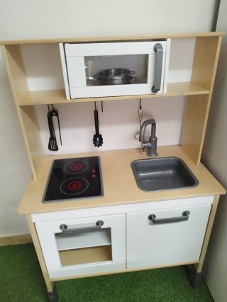 Cocina de Juguete Madera Beige/Crudo